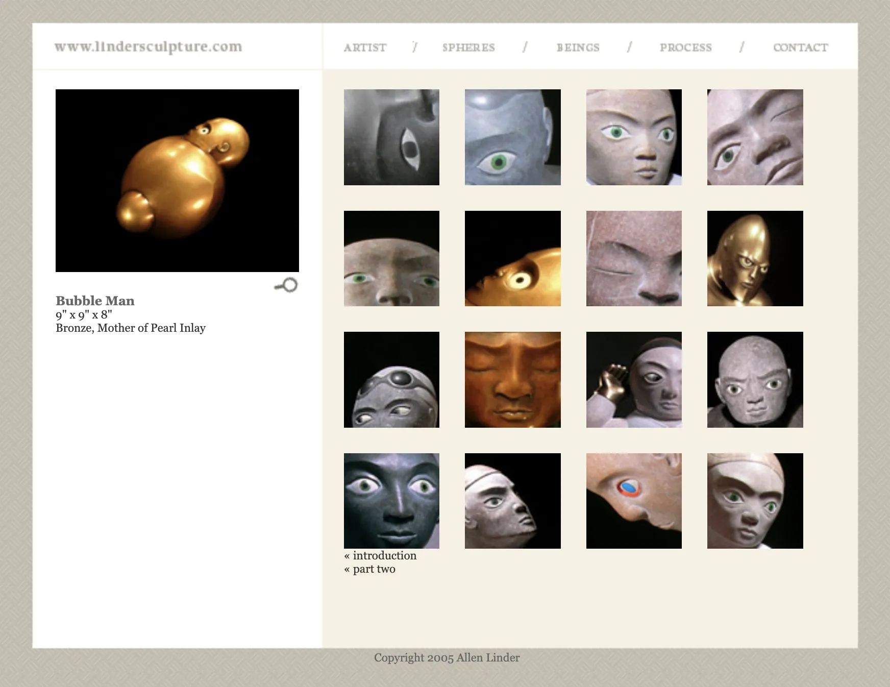 Allen Linder website screenshot