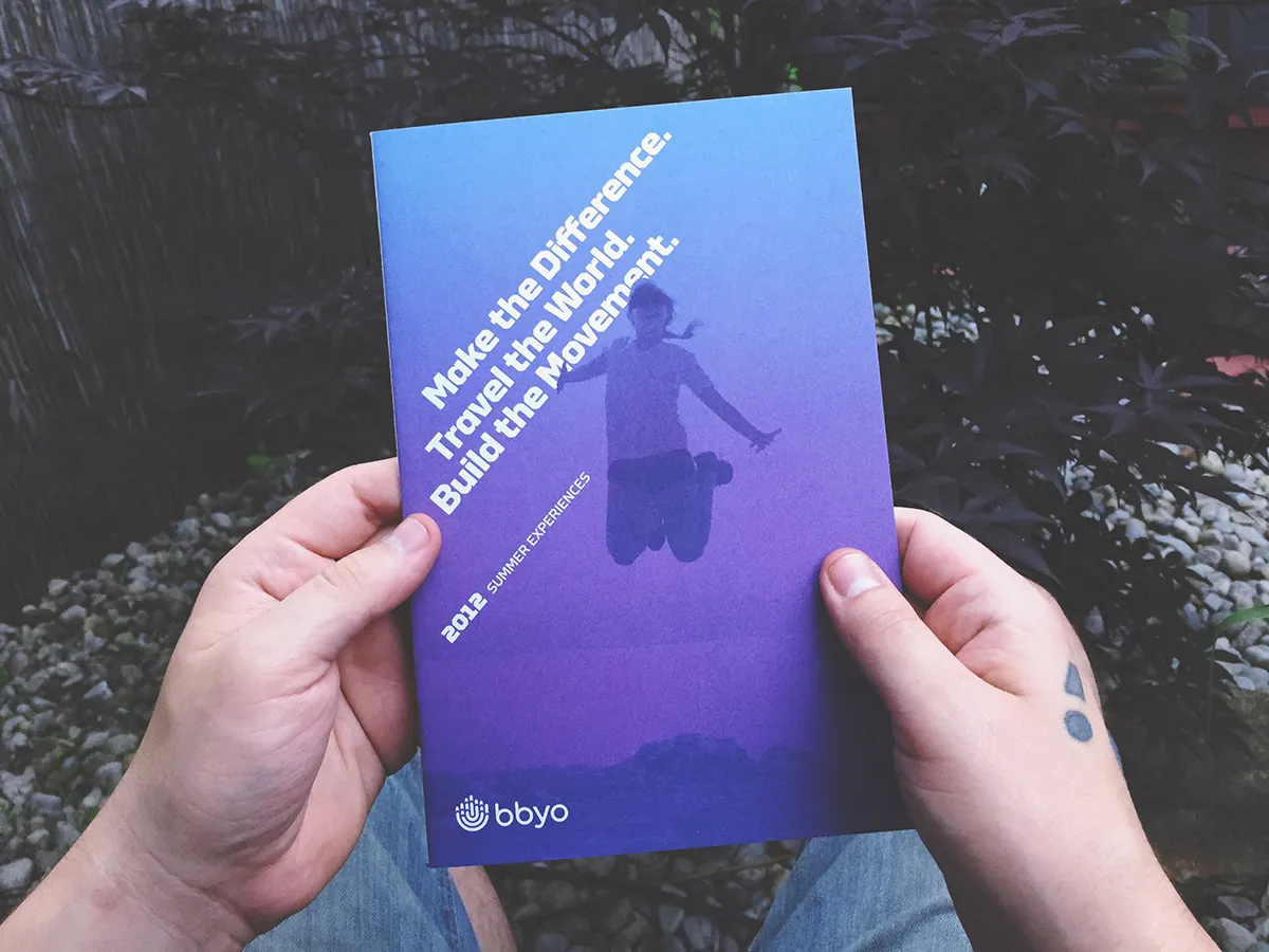 BBYO camp booklet cover