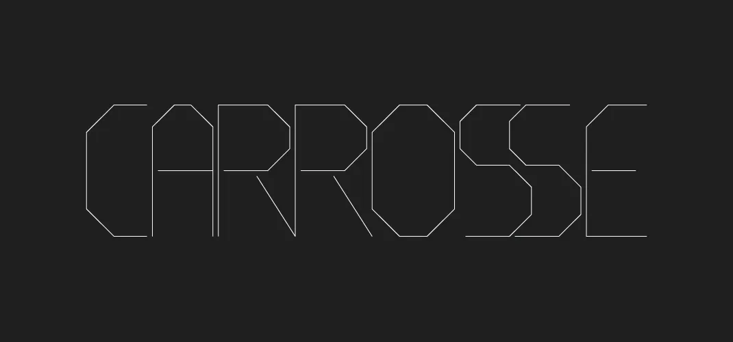 Carosse font sample