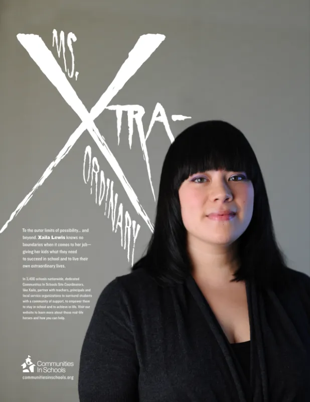 Communities in Schools hand-lettered ad