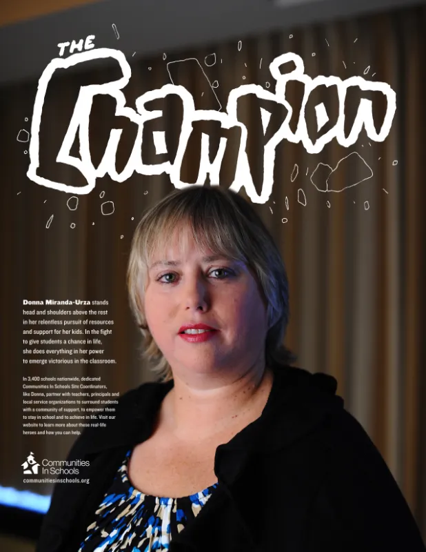 Communities in Schools hand-lettered ad