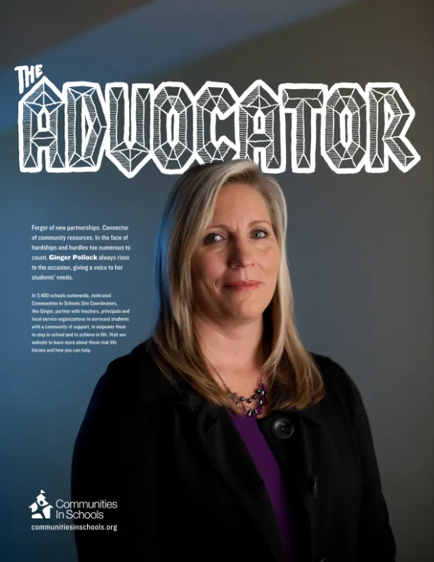 Communities in Schools hand-lettered ad