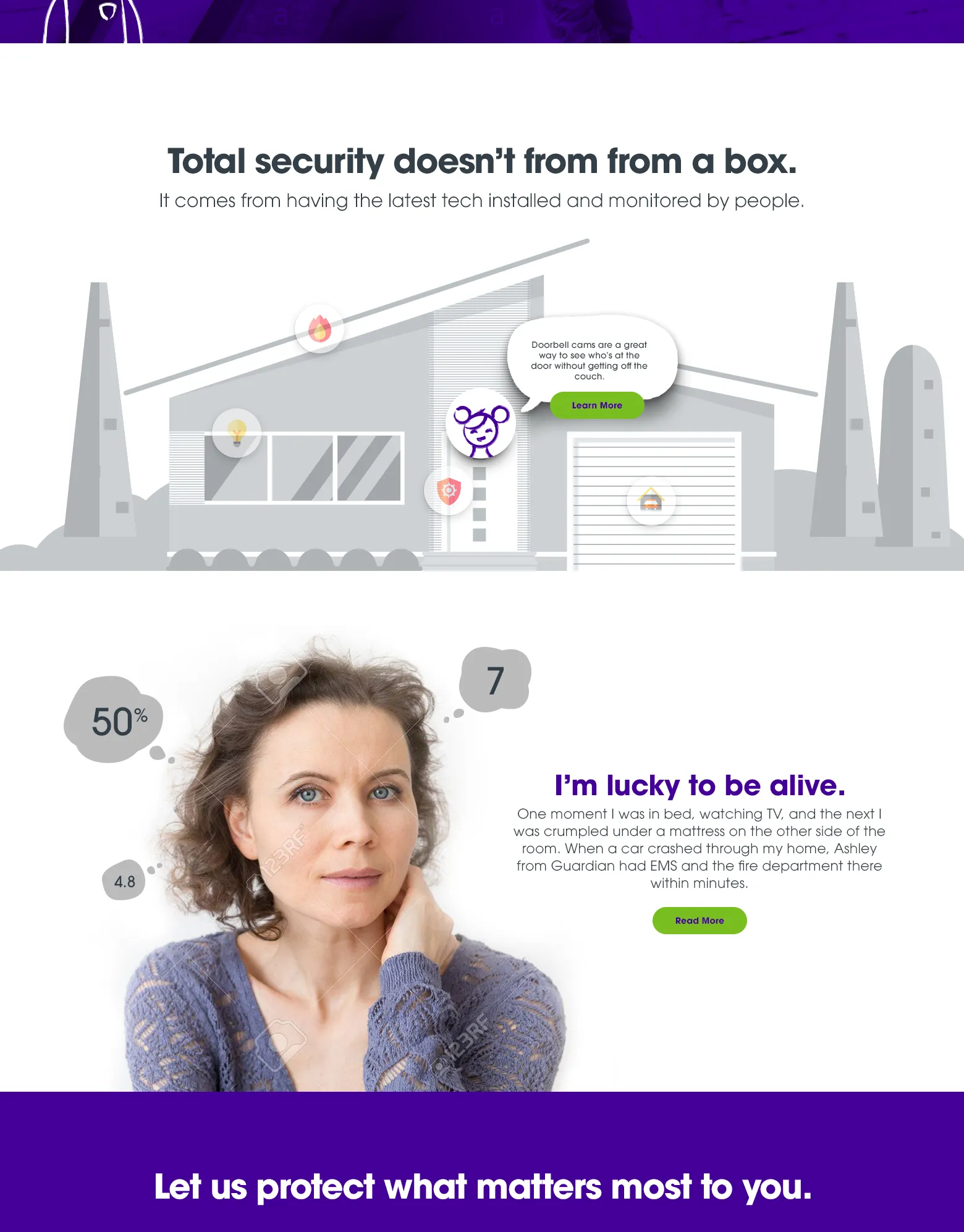 Screenshot of website concept