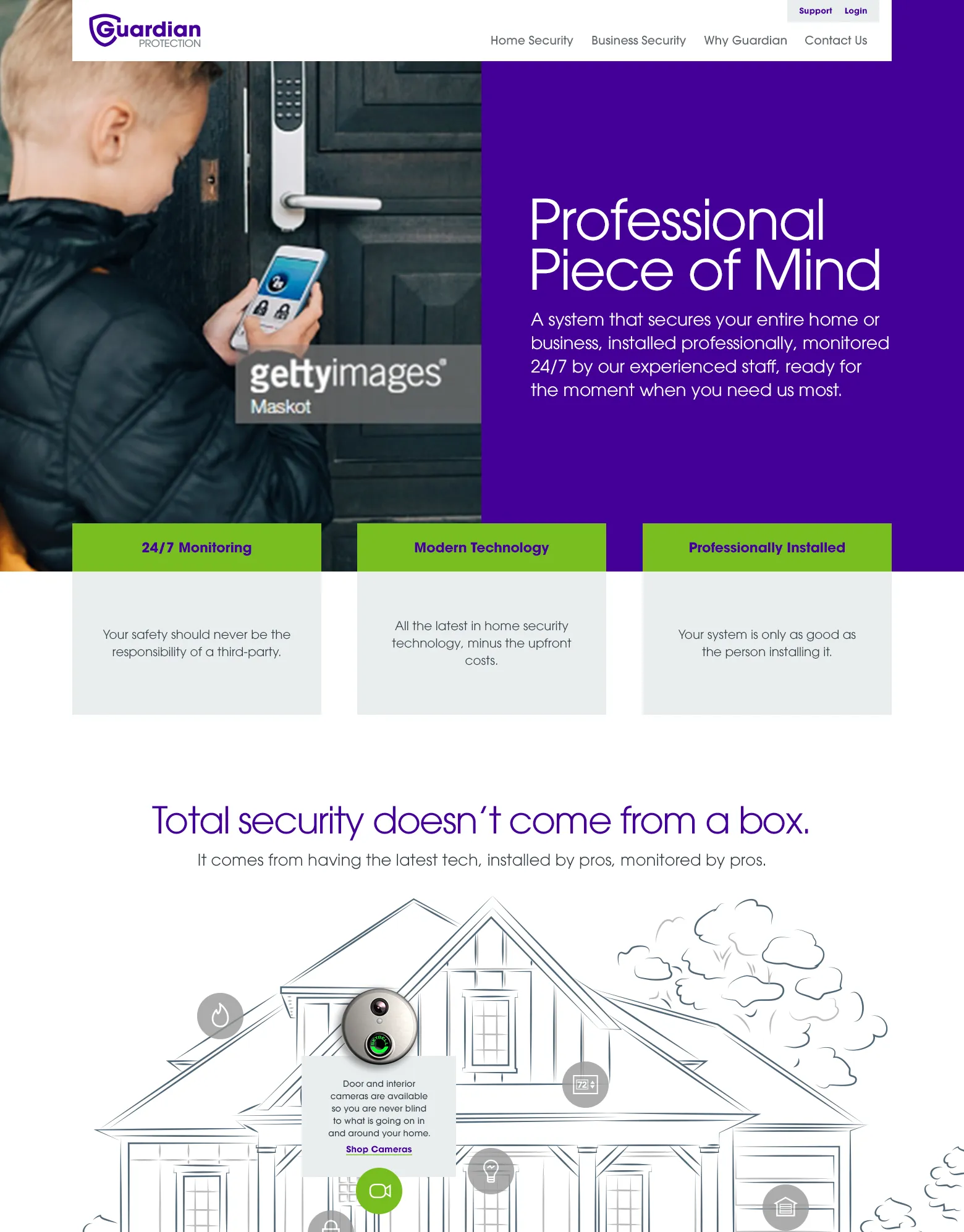 Screenshot of website concept