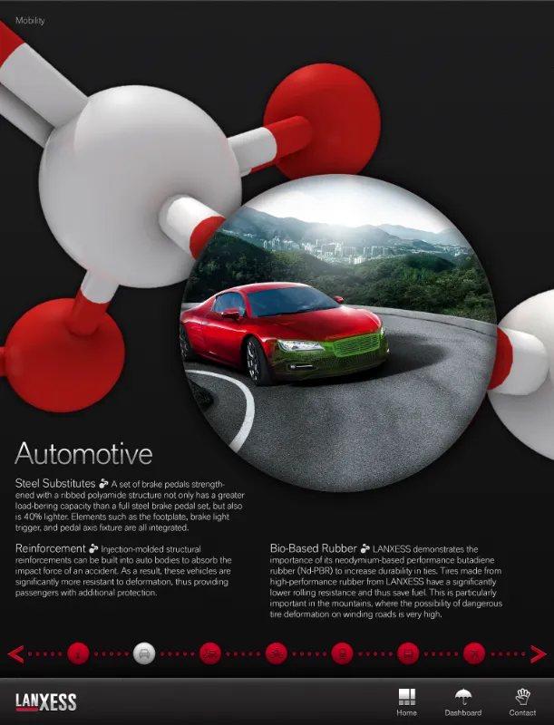 LANXESS app concept screenshot