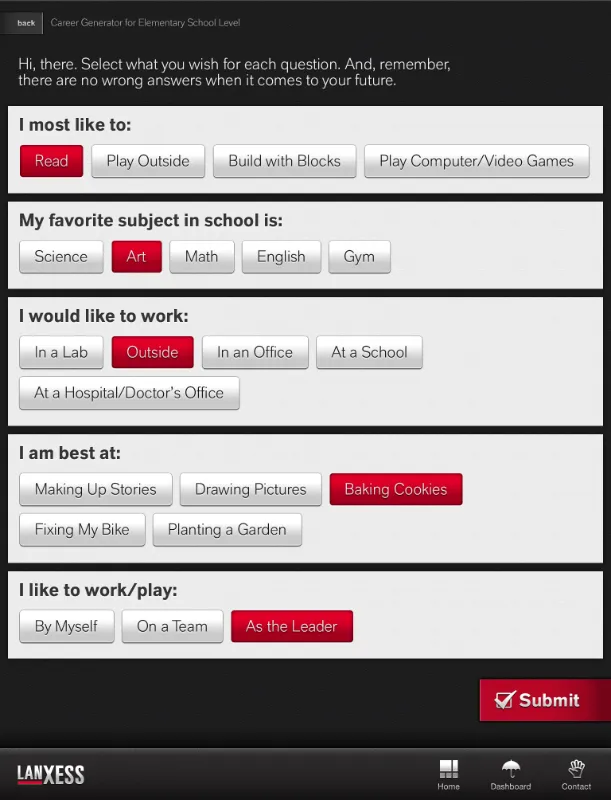 LANXESS app concept screenshot