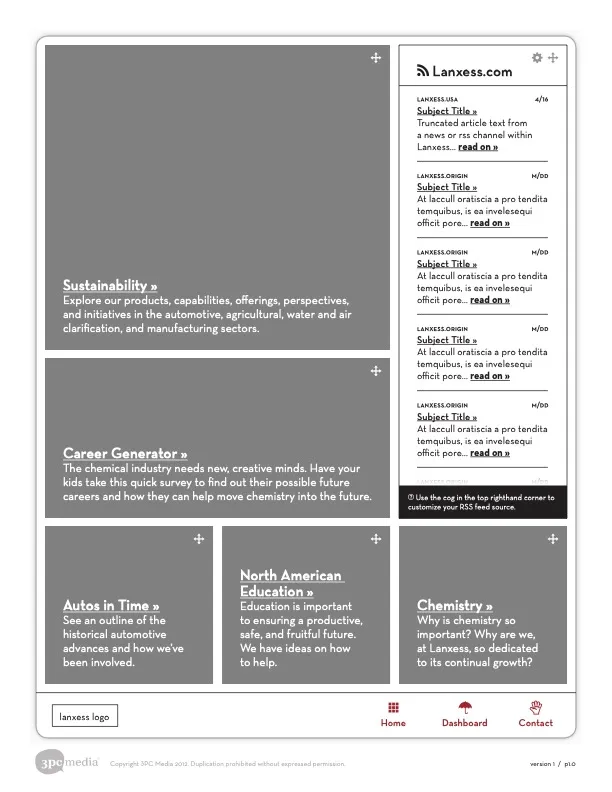 LANXESS app concept wireframes screenshot