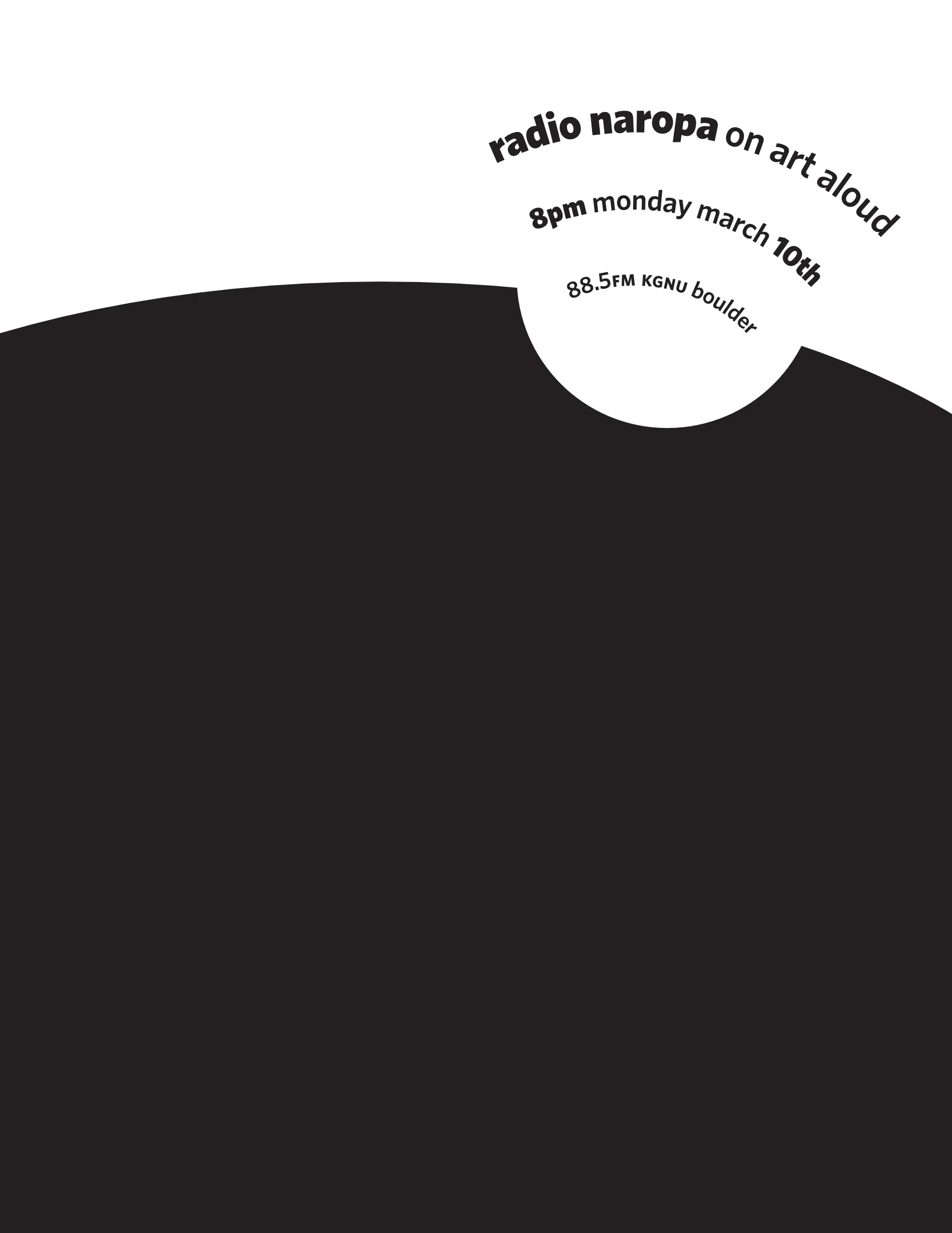 Poster design for a KGNU Boulder show