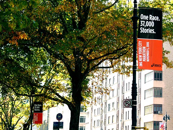 New York Road Runners Central Park outdoor banner