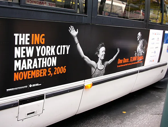 New York Road Runners bus advert