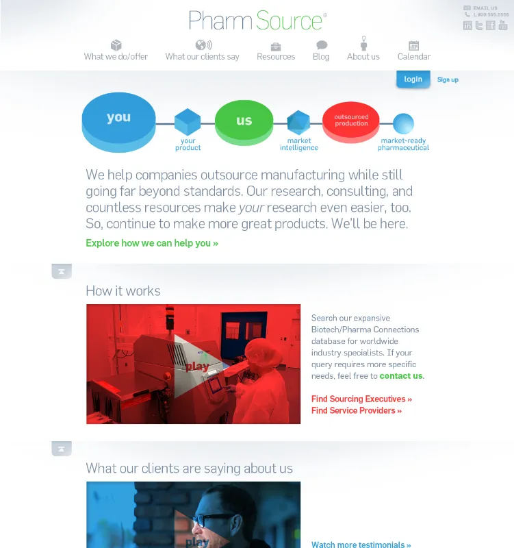 PharmSource website screenshot