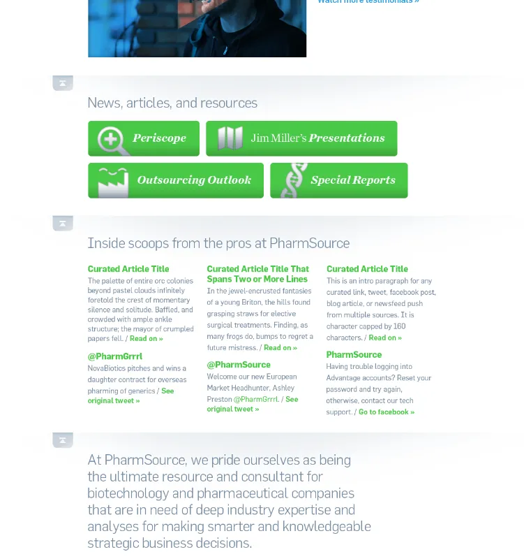 PharmSource website screenshot